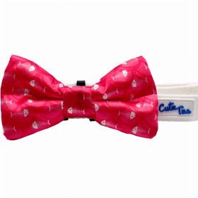 Cutie Ties Dog Bow Tie (Color: Fish Bone Red, size: one size)