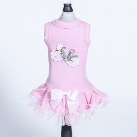 Bicycle Dress (Color: pink, size: small)