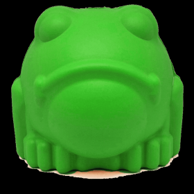 MKB Bull Frog Durable Rubber Chew Toy & Treat Dispenser (Color: Green, size: large)
