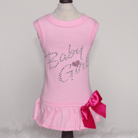 Baby Girl Dress (Color: pink, size: large)