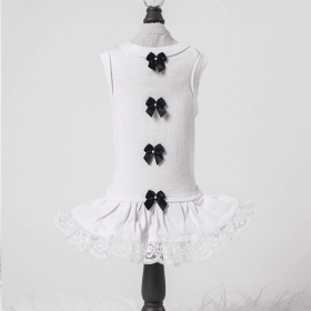 Sweetheart Dress (Color: White/Black, size: small)