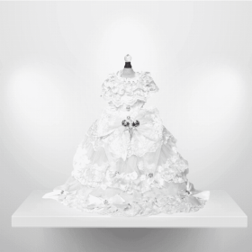 Wedding Dress (Color: White, size: XS)