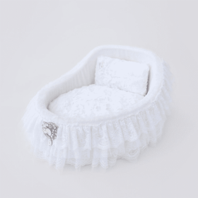Crib Dog Bed (Color: Snow White, size: one size)